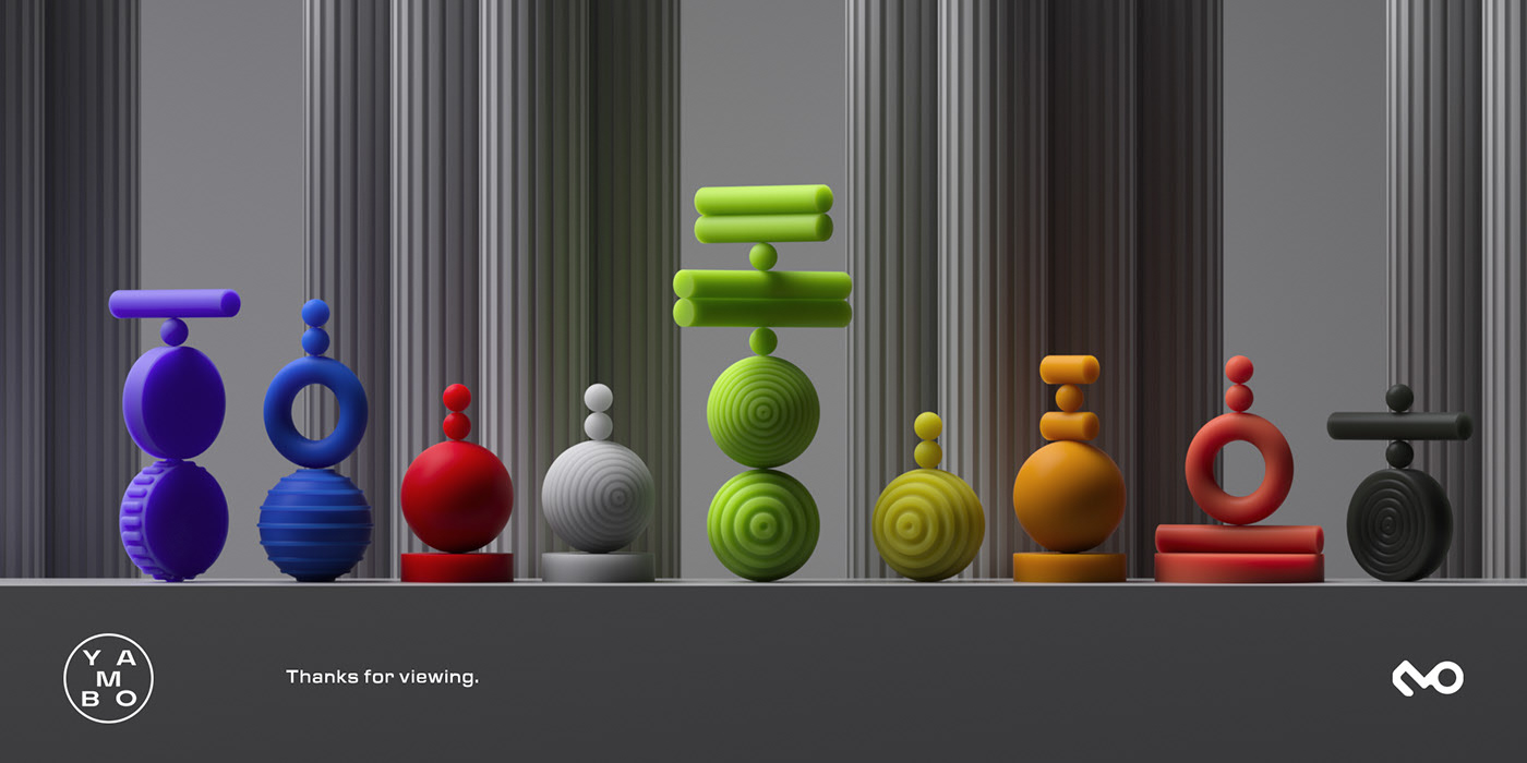 geometry，modularization，Sculpture，Living Forms，