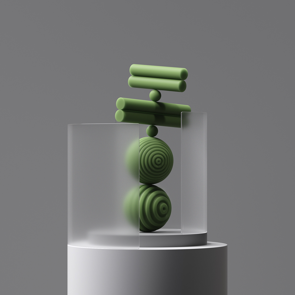 geometry，modularization，Sculpture，Living Forms，