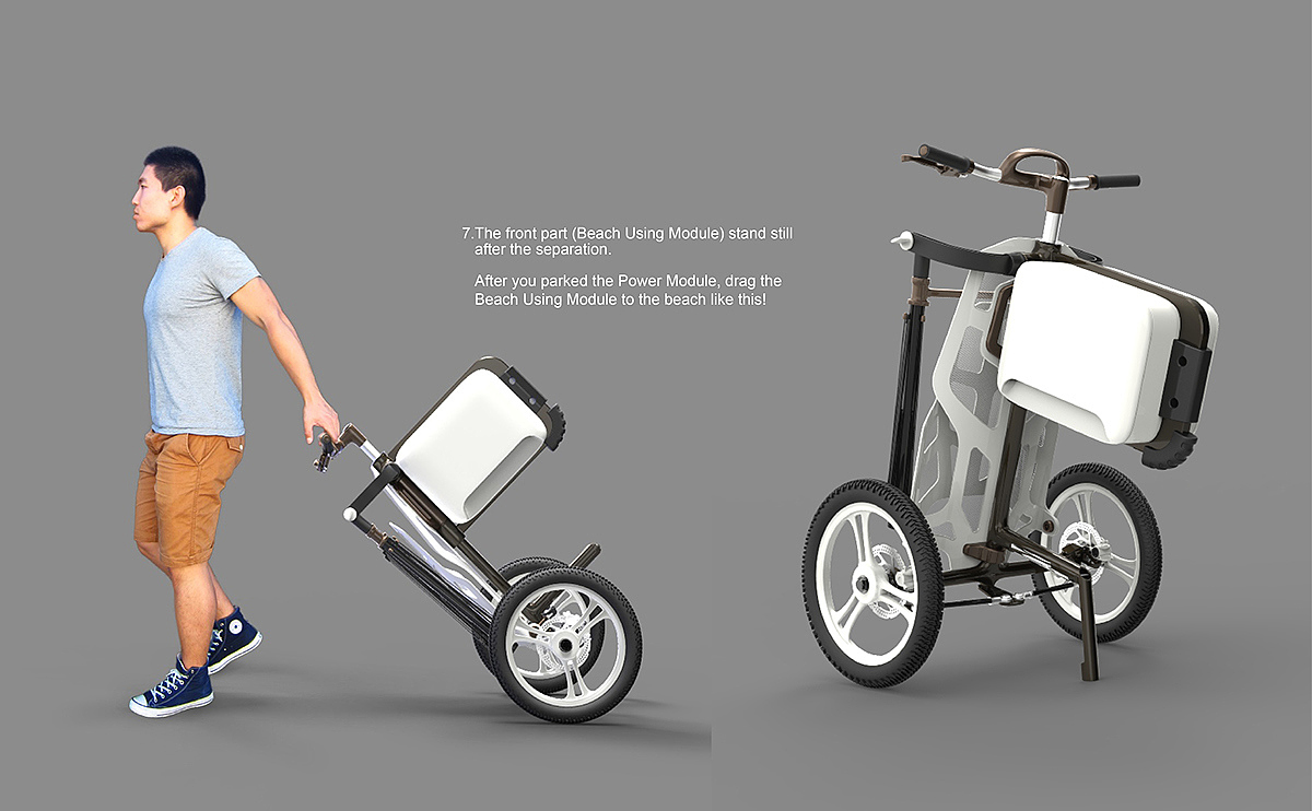 vehicle，Bicycle，multi-function，fold，assemble，removable，red dot，