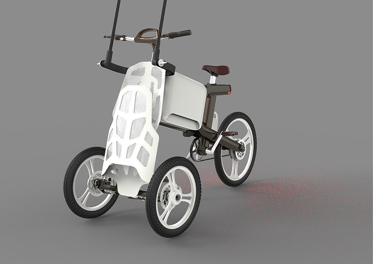 vehicle，Bicycle，multi-function，fold，assemble，removable，red dot，