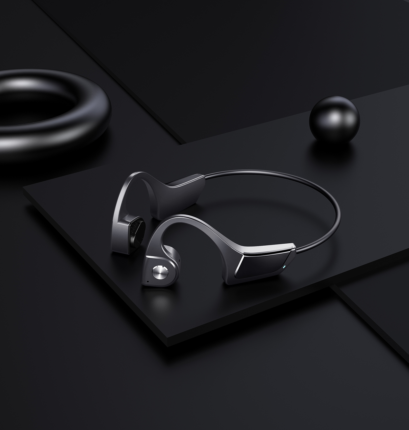 Headphone rendering，industrial design，product design，3C products，