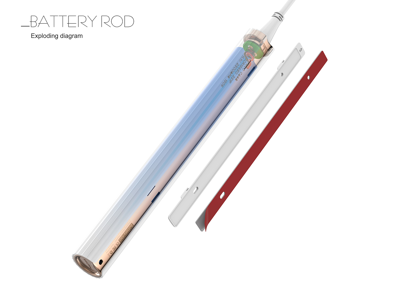 Lithium battery charging rod，