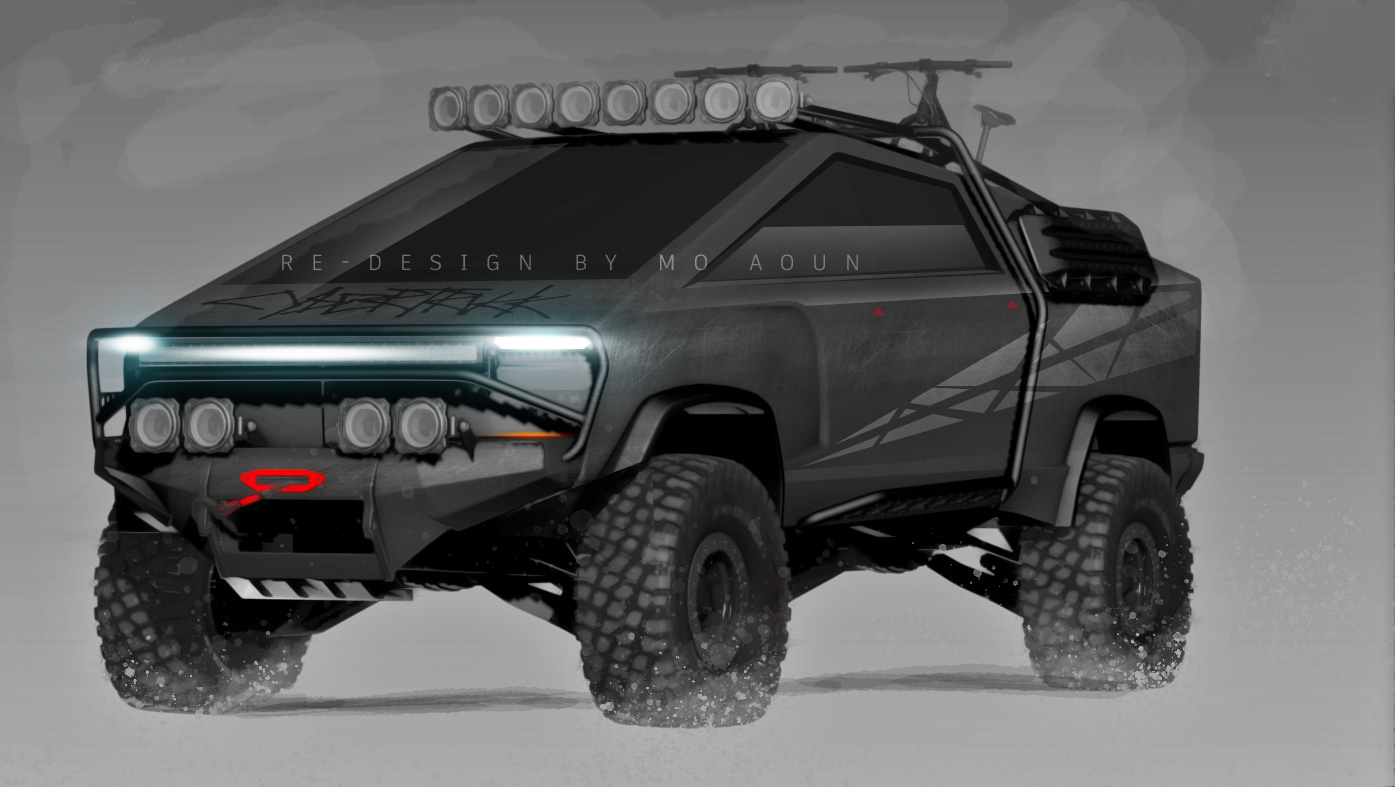 Cyber truck，modeling，automobile，Mon，Cybertruck，