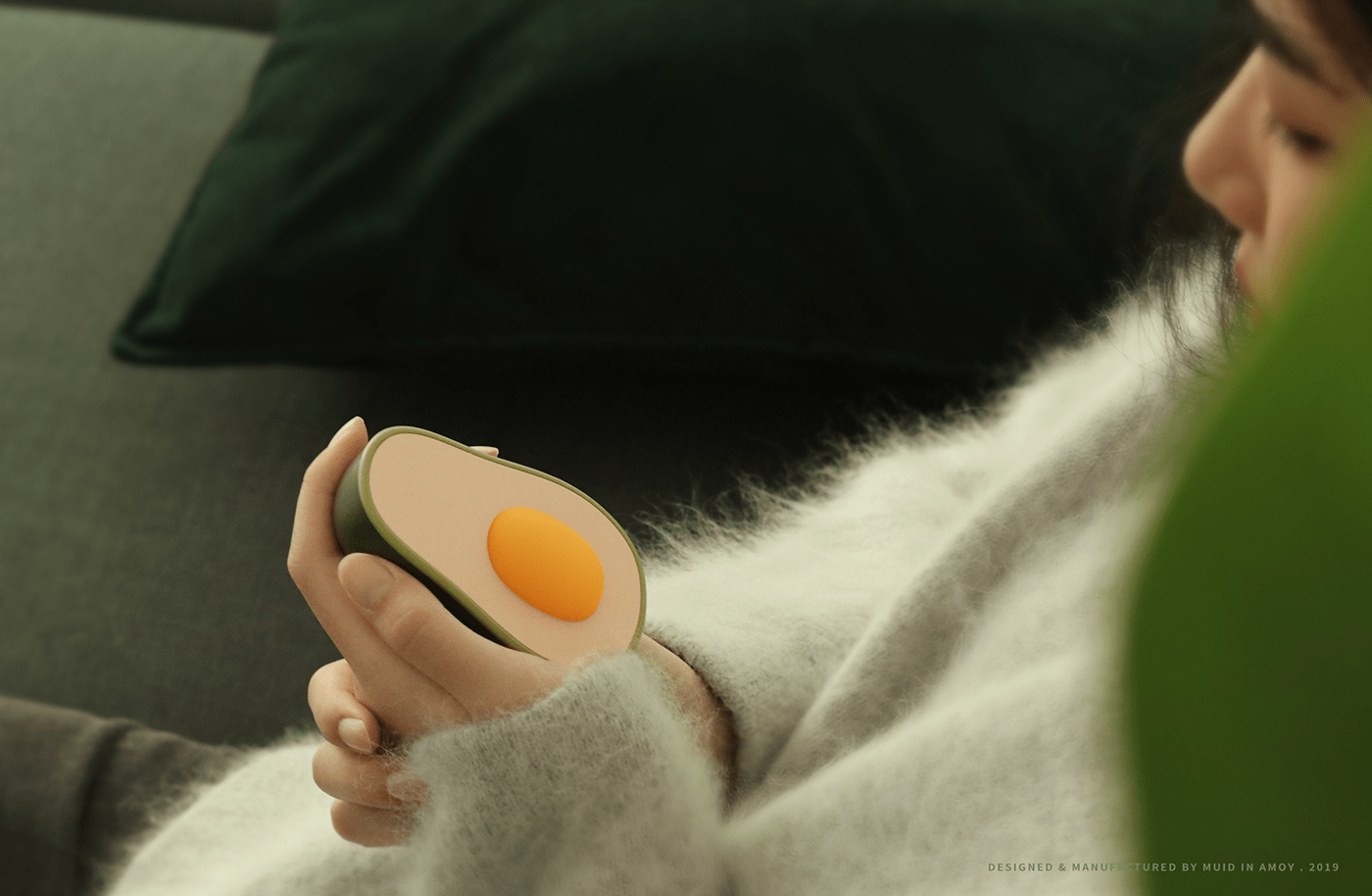 Muid tease，Hand warmer，avocado，