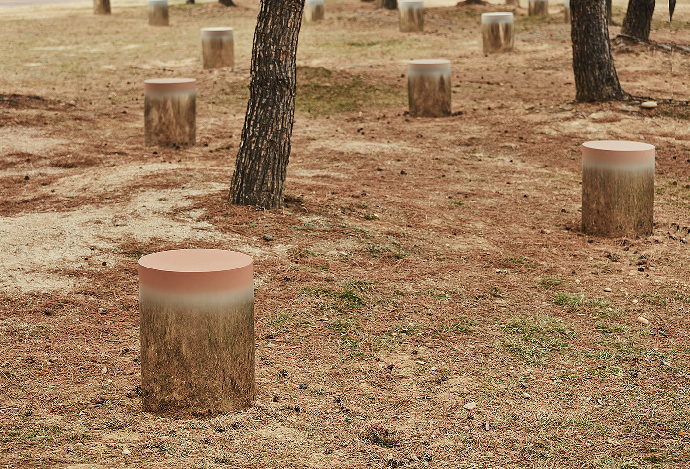 Dokkaebi，Dokkaebi Stool，不锈钢，艺术，树林，凳子，jiyoun kim，座椅，