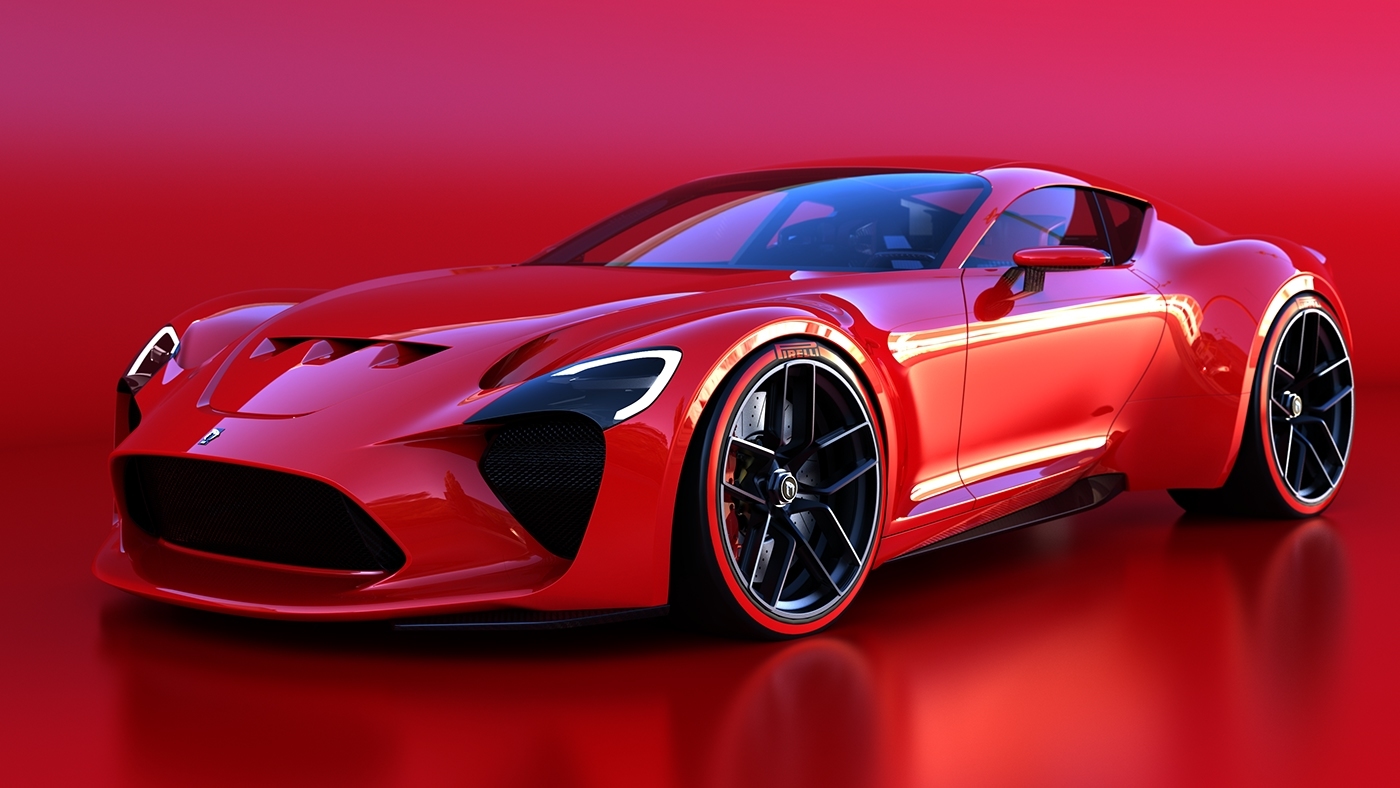 industrial design，vehicle，Ferrari，