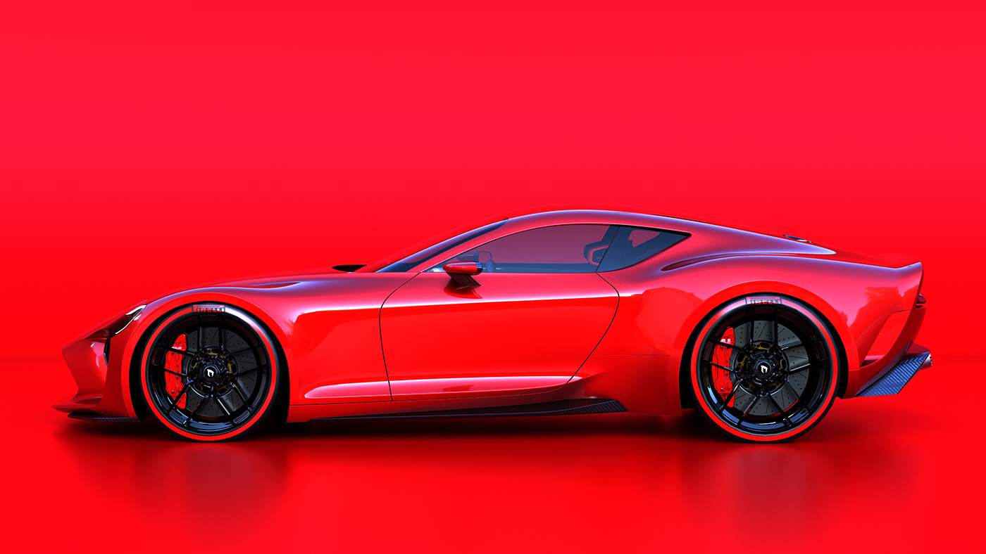 industrial design，vehicle，Ferrari，