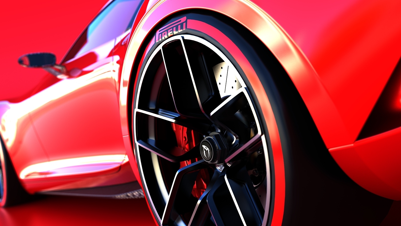 industrial design，vehicle，Ferrari，