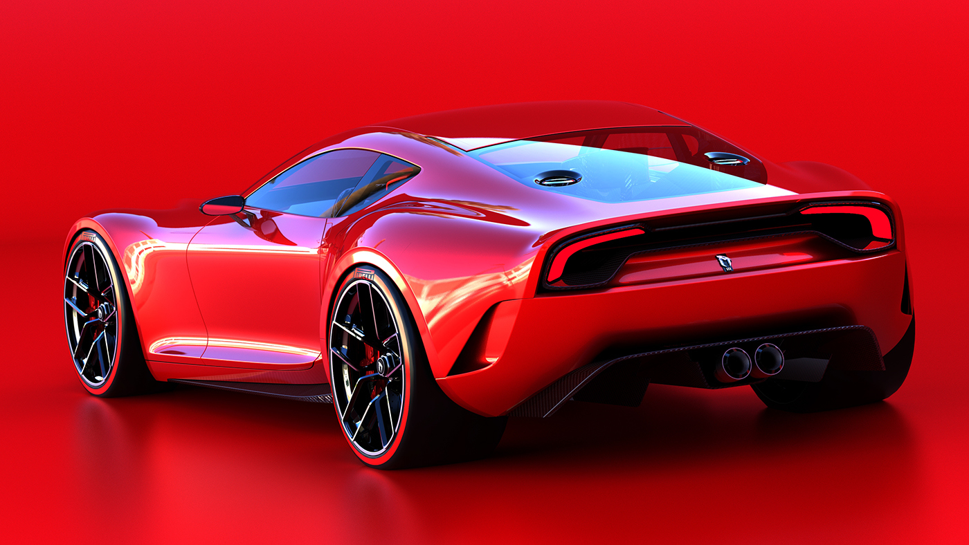 industrial design，vehicle，Ferrari，