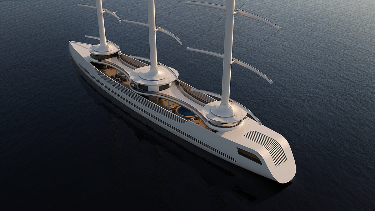 conceptual design，Yacht Design ，Flamingo 99，