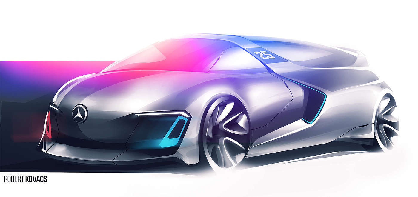 intelligence，Hand drawn，Render，Concept Car，Cool，