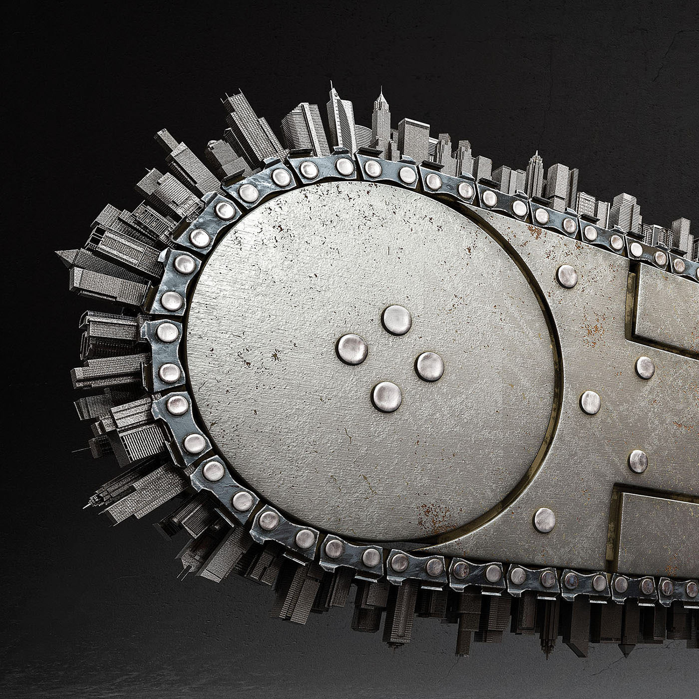 advertisement，2 HALVES，World Forest Day，forest，Felling，electric saw，environment protection，