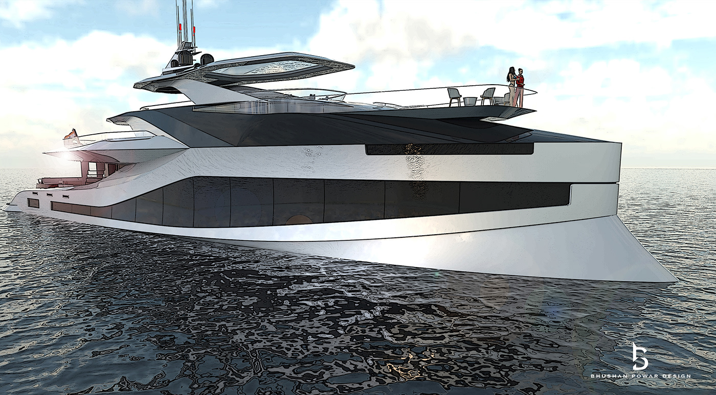conceptual design，Yacht Design ，AYATI SPEED，
