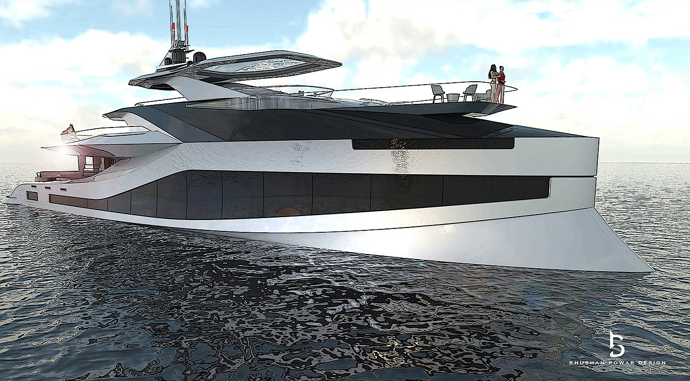 conceptual design，Yacht Design ，AYATI SPEED，