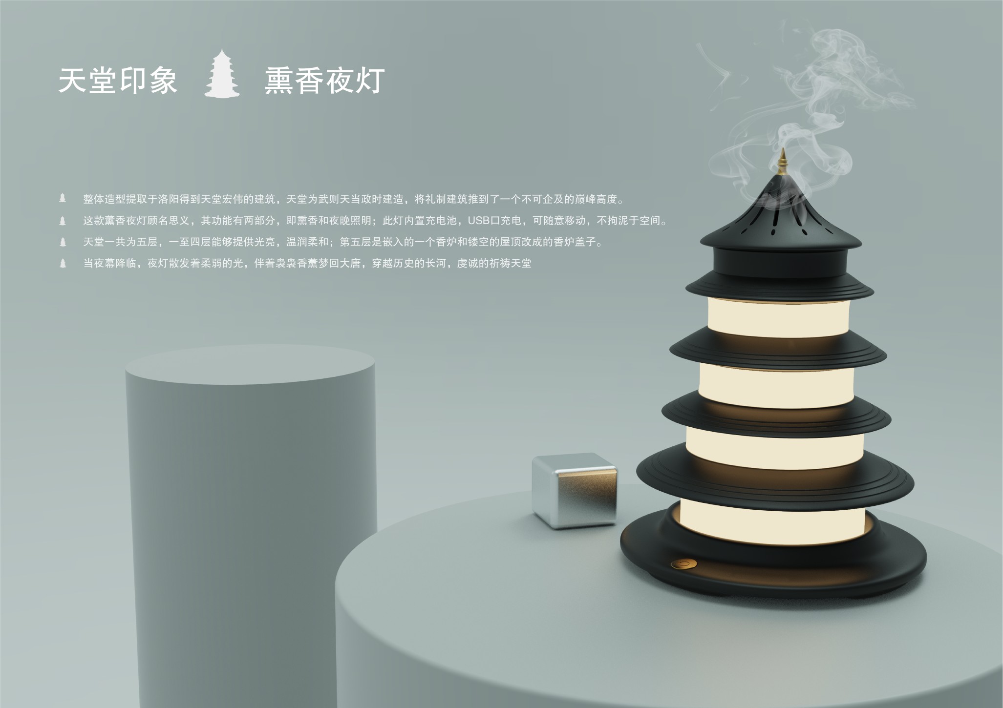 Night light，Incense，