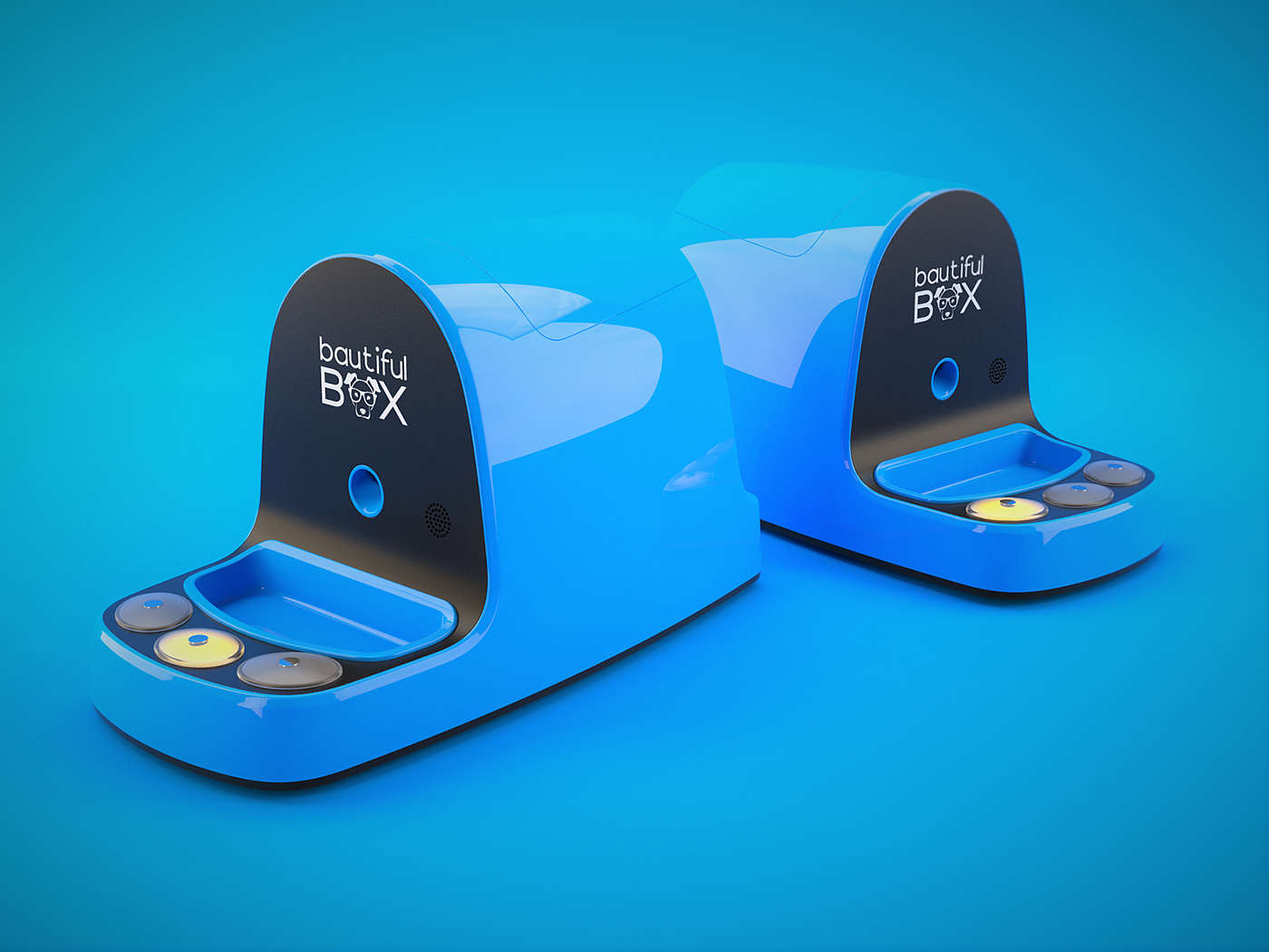 Bautiful Box，Wireless Bluetooth，blue，gules，Feeding box，