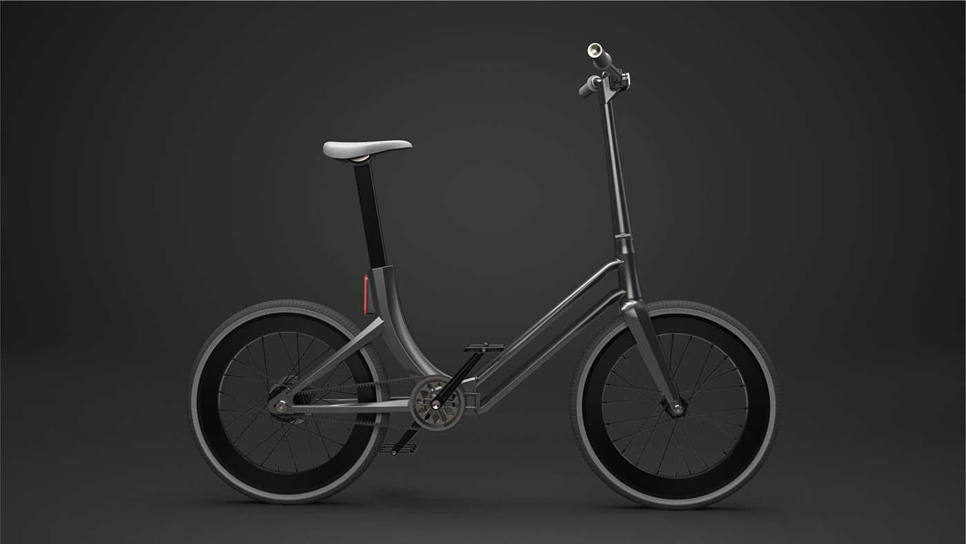 城市，黑色，折叠自行车，概念设计，自行车，