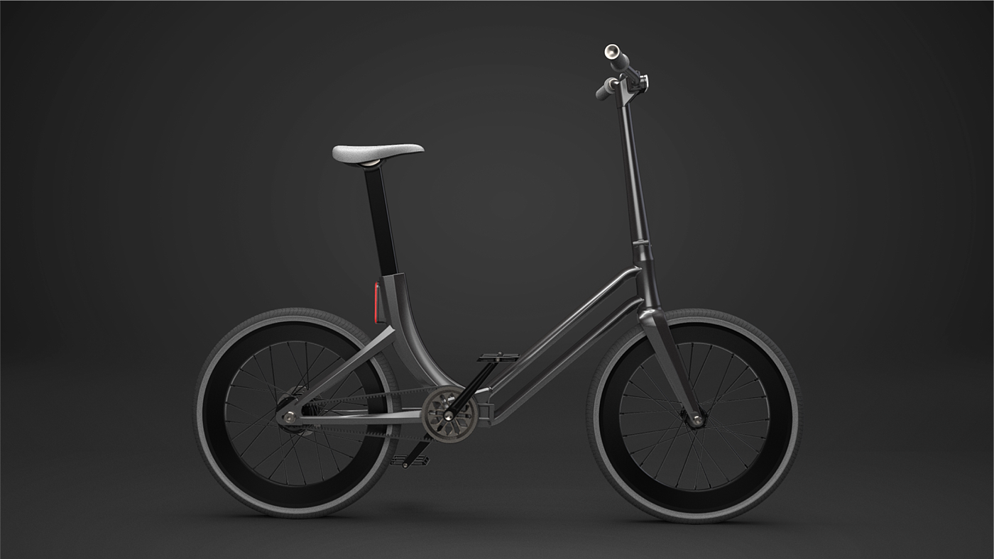 city，black，Folding bicycle，conceptual design，Bicycle，