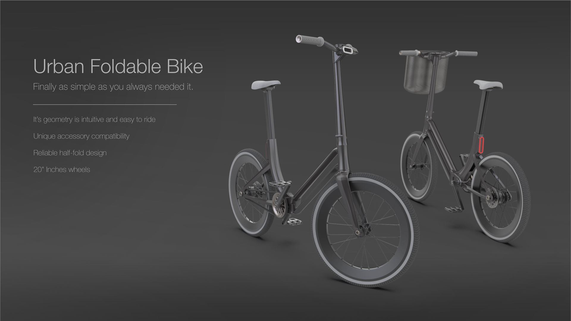 city，black，Folding bicycle，conceptual design，Bicycle，