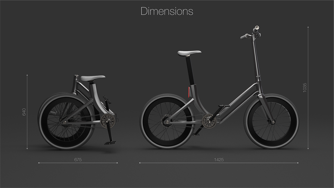 城市，黑色，折叠自行车，概念设计，自行车，