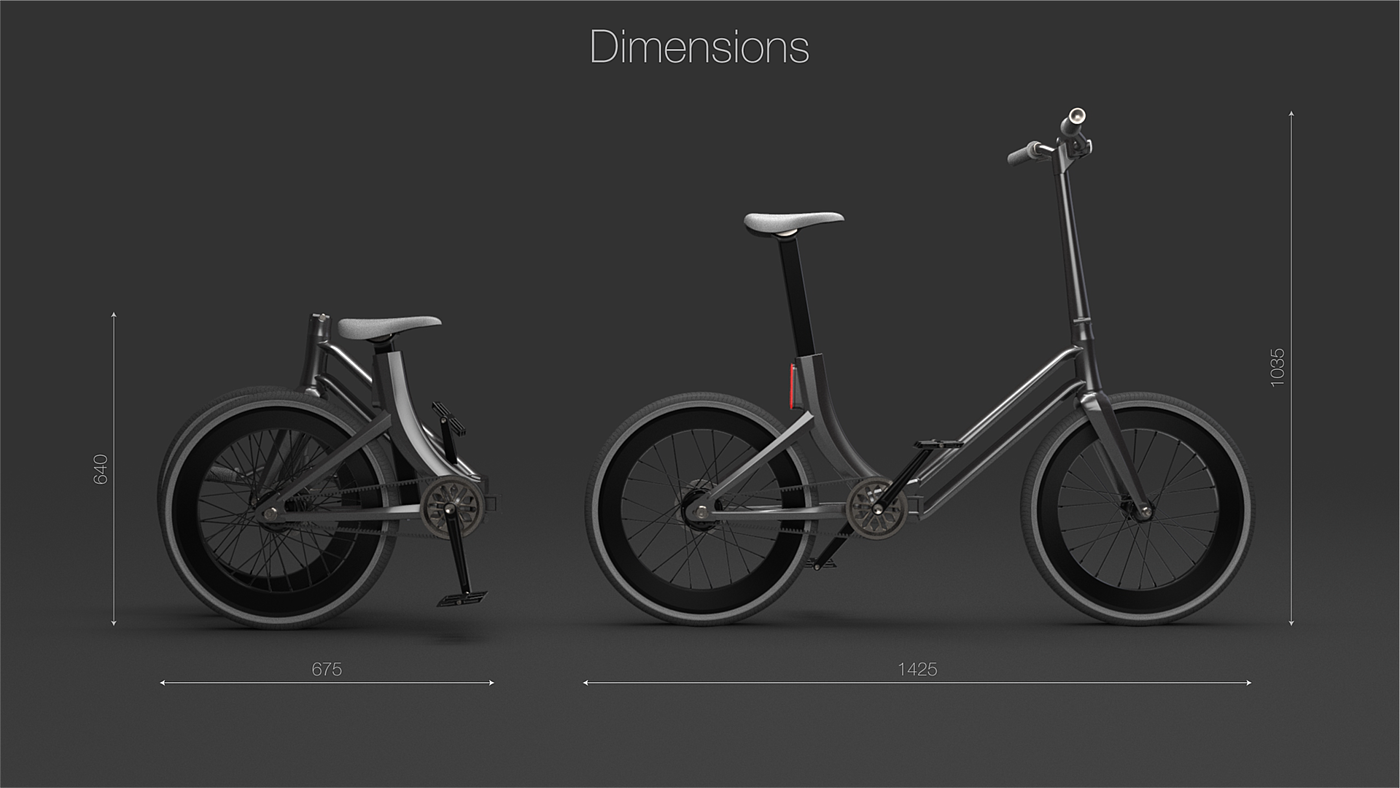city，black，Folding bicycle，conceptual design，Bicycle，