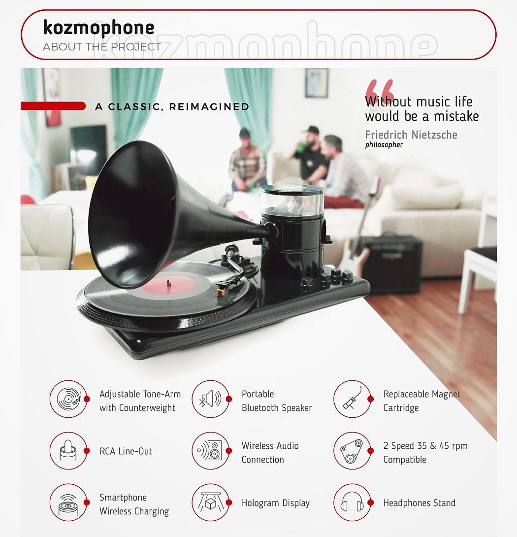 扬声器，便携，Kozmophone，