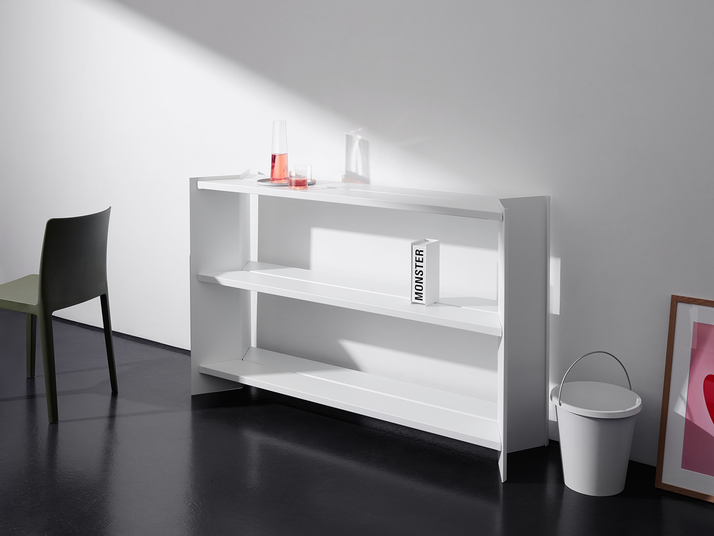 Storage cabinet，Metal，simple，bookshelf，Shadow playback – L & Z，