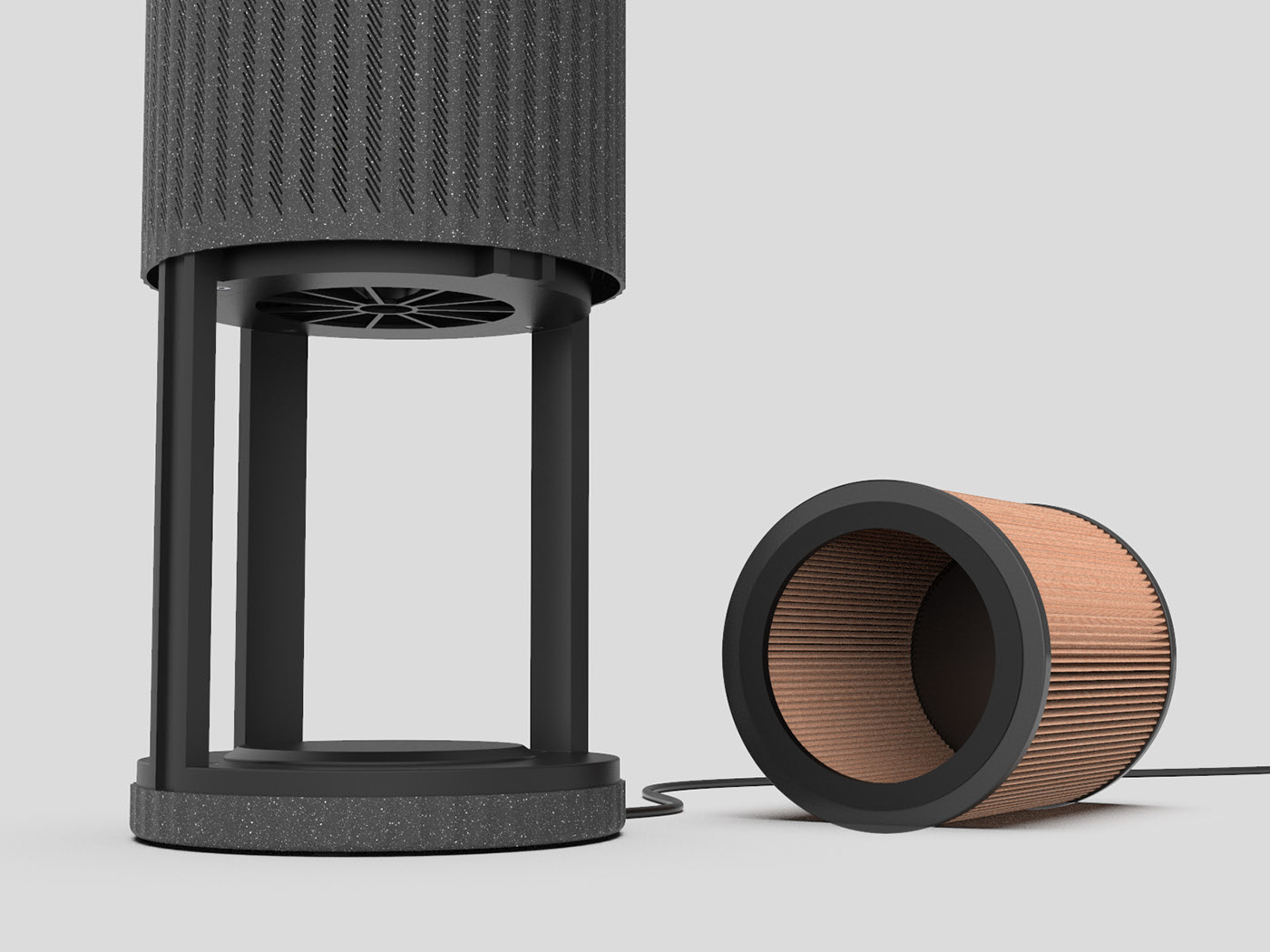 Roman column，air cleaner，Air Purfier，Martynas Lagauskas，