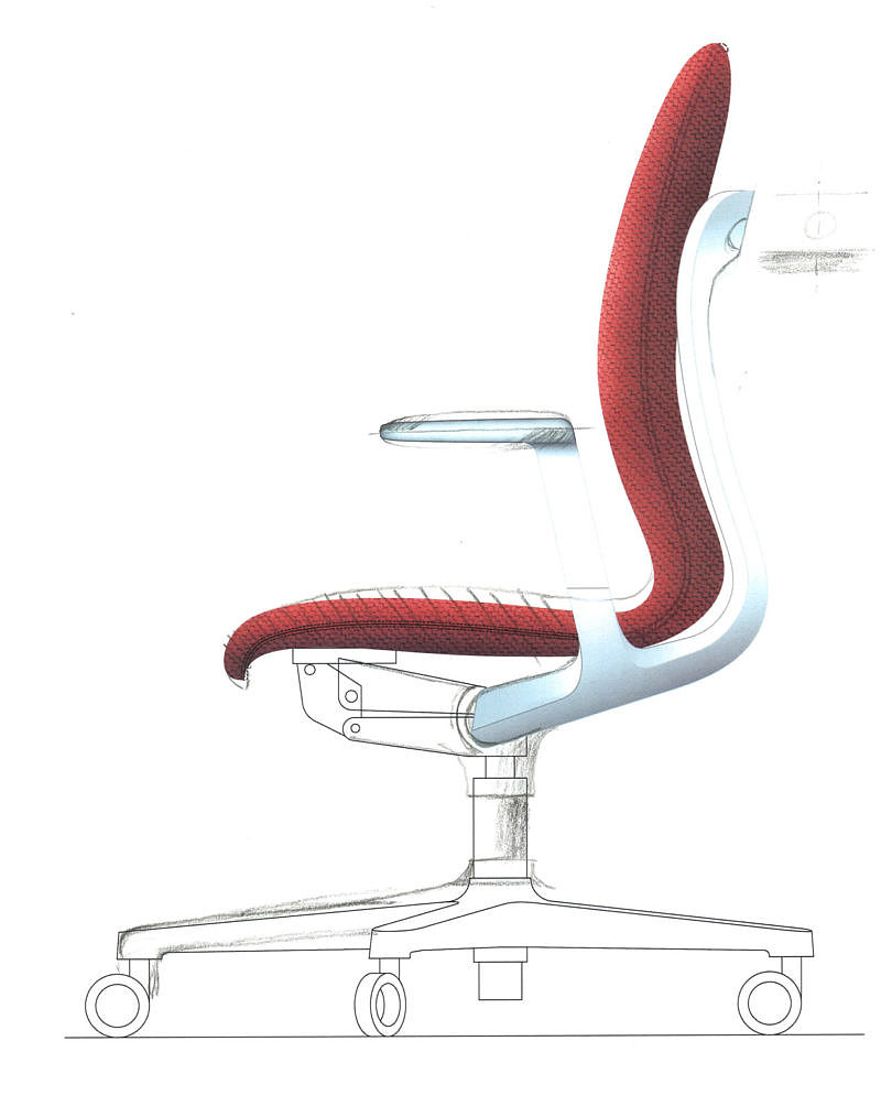 Office chair，At 187 series，furniture，gules，