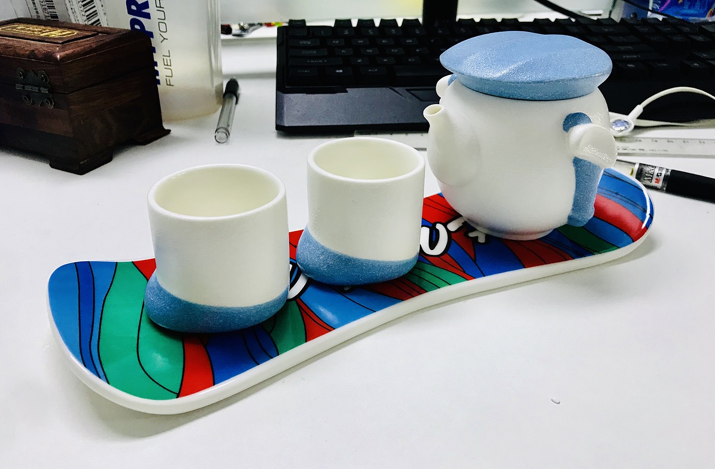 Cultural creation，tea set，skiing，