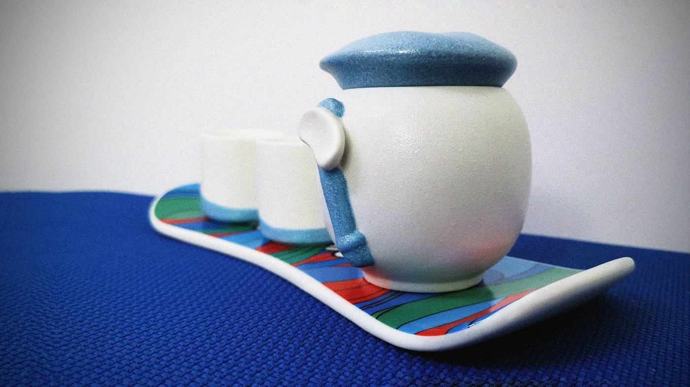 Cultural creation，tea set，skiing，