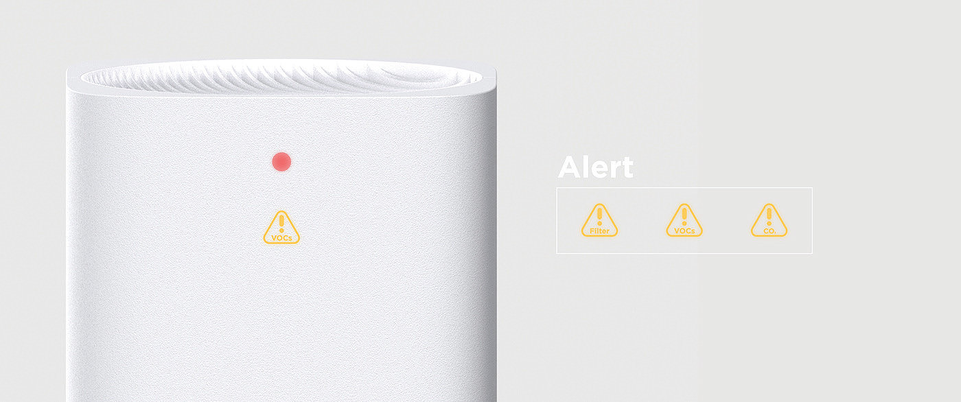 air，Jay Kim，air cleaner，intelligence，app，white，