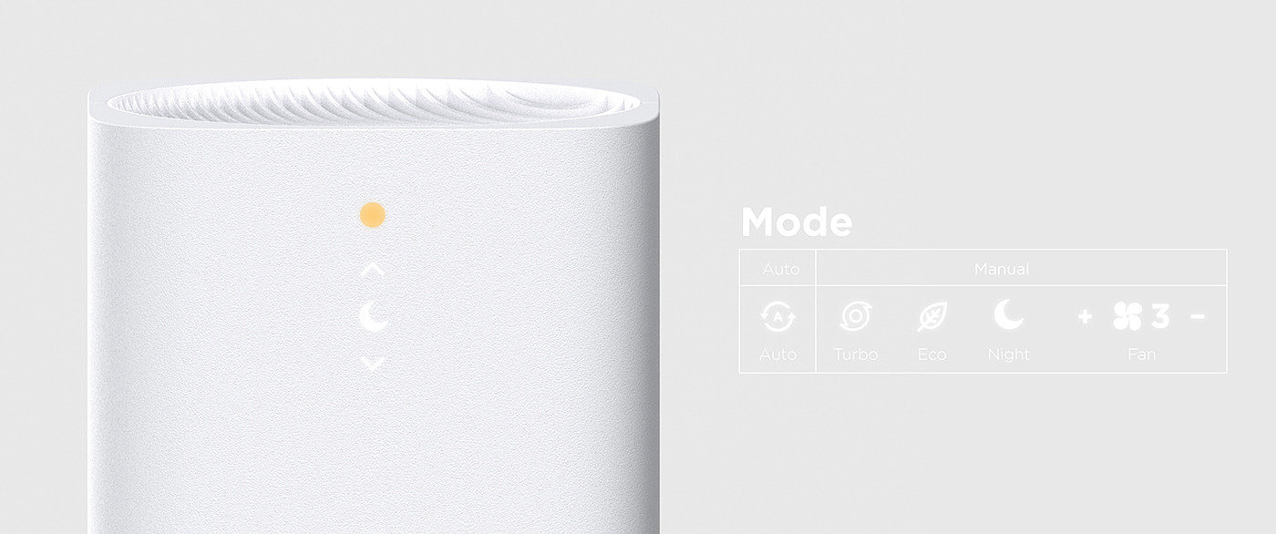 air，Jay Kim，air cleaner，intelligence，app，white，