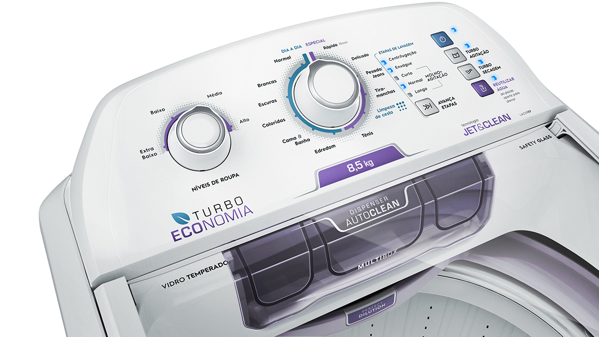 Washing machine，Automatic cleaning machine，Novel detergent distributor，Turbine economical washing machine，white，