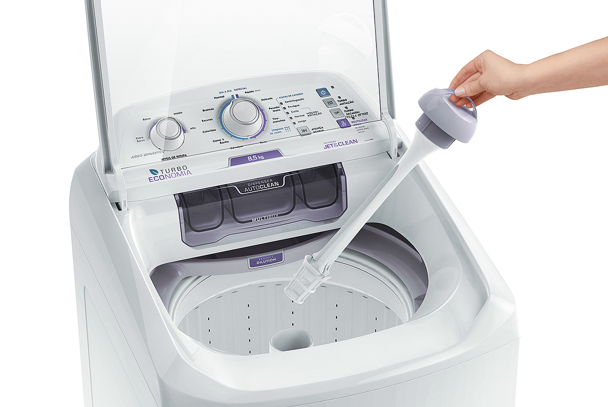 洗衣机，自动清洗机，新型洗涤剂分配器，涡轮经济型洗衣机，白色，