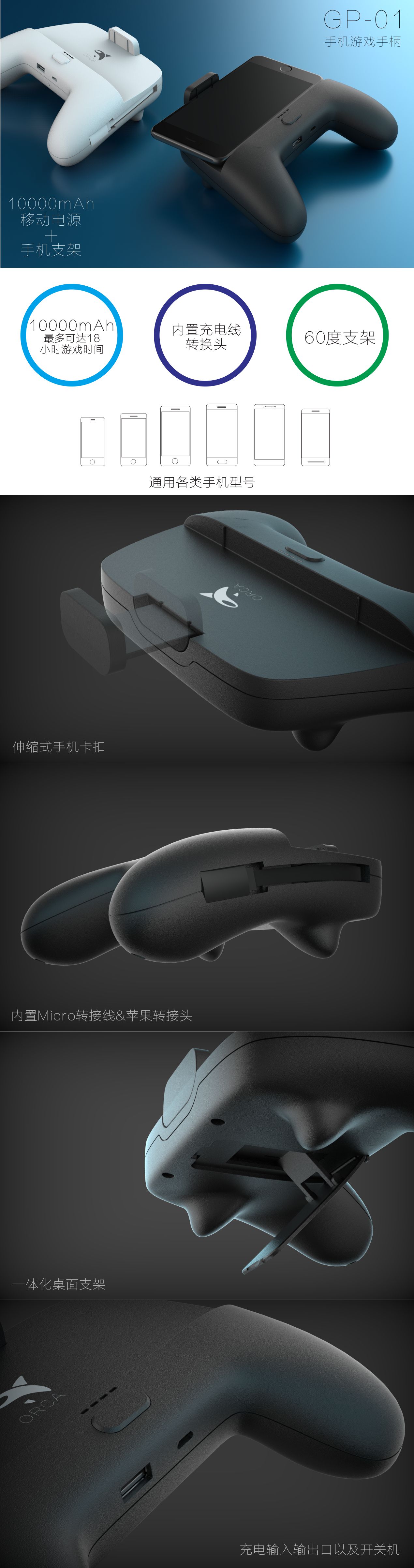 Handle，industrial design，Killer whale design，ORCA，