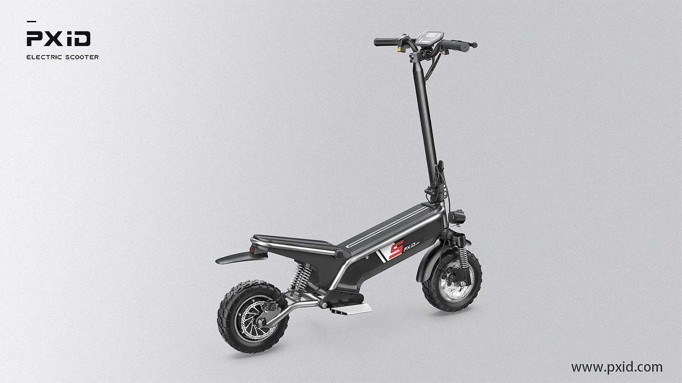 Scooter design，Design of electric scooter，Electric vehicle design，Electric bicycle design，Electric motorcycle design，Design of transportation tools，Pxid product oriented industrial design，