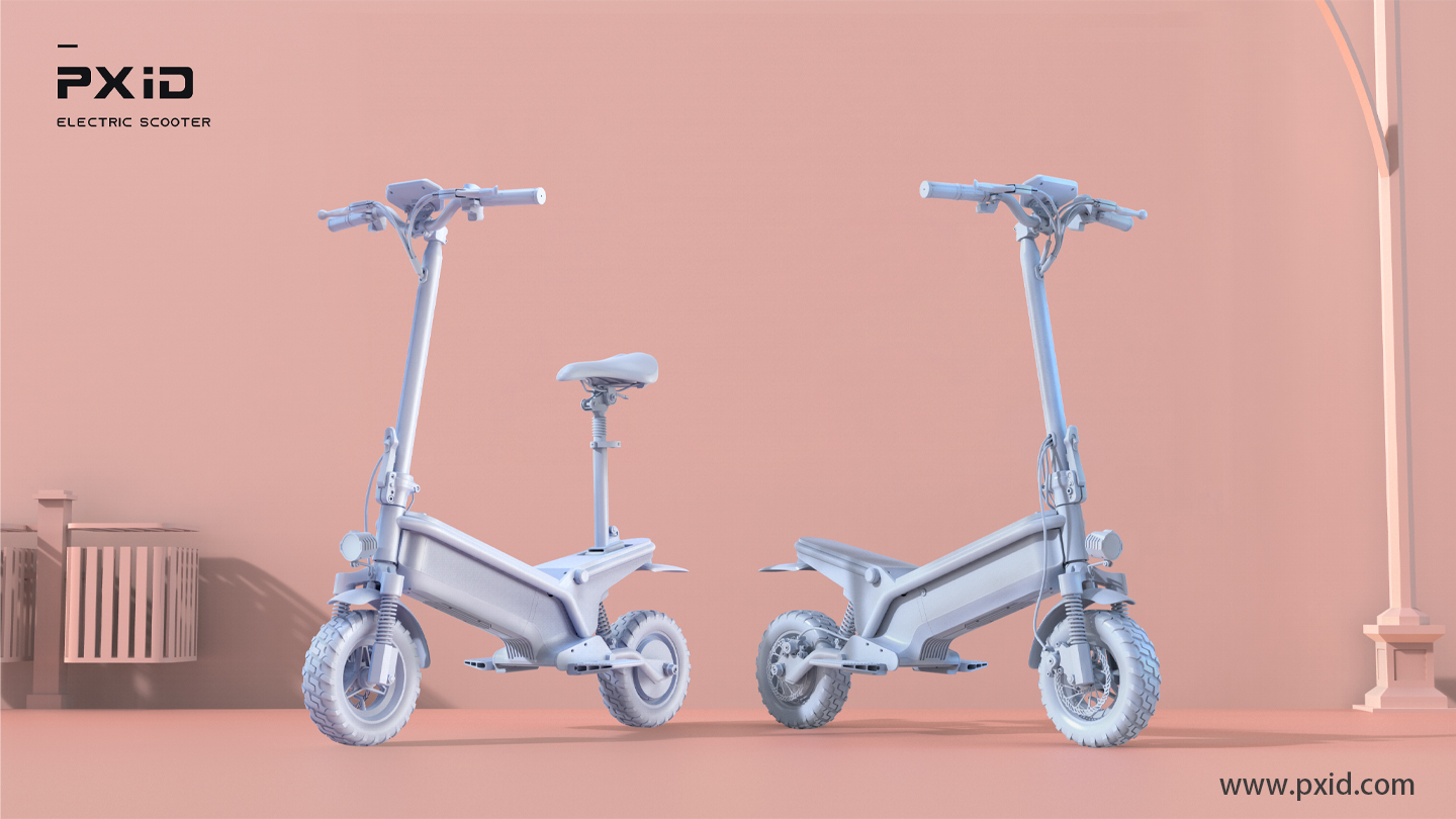 Scooter design，Design of electric scooter，Electric vehicle design，Electric bicycle design，Electric motorcycle design，Design of transportation tools，Pxid product oriented industrial design，