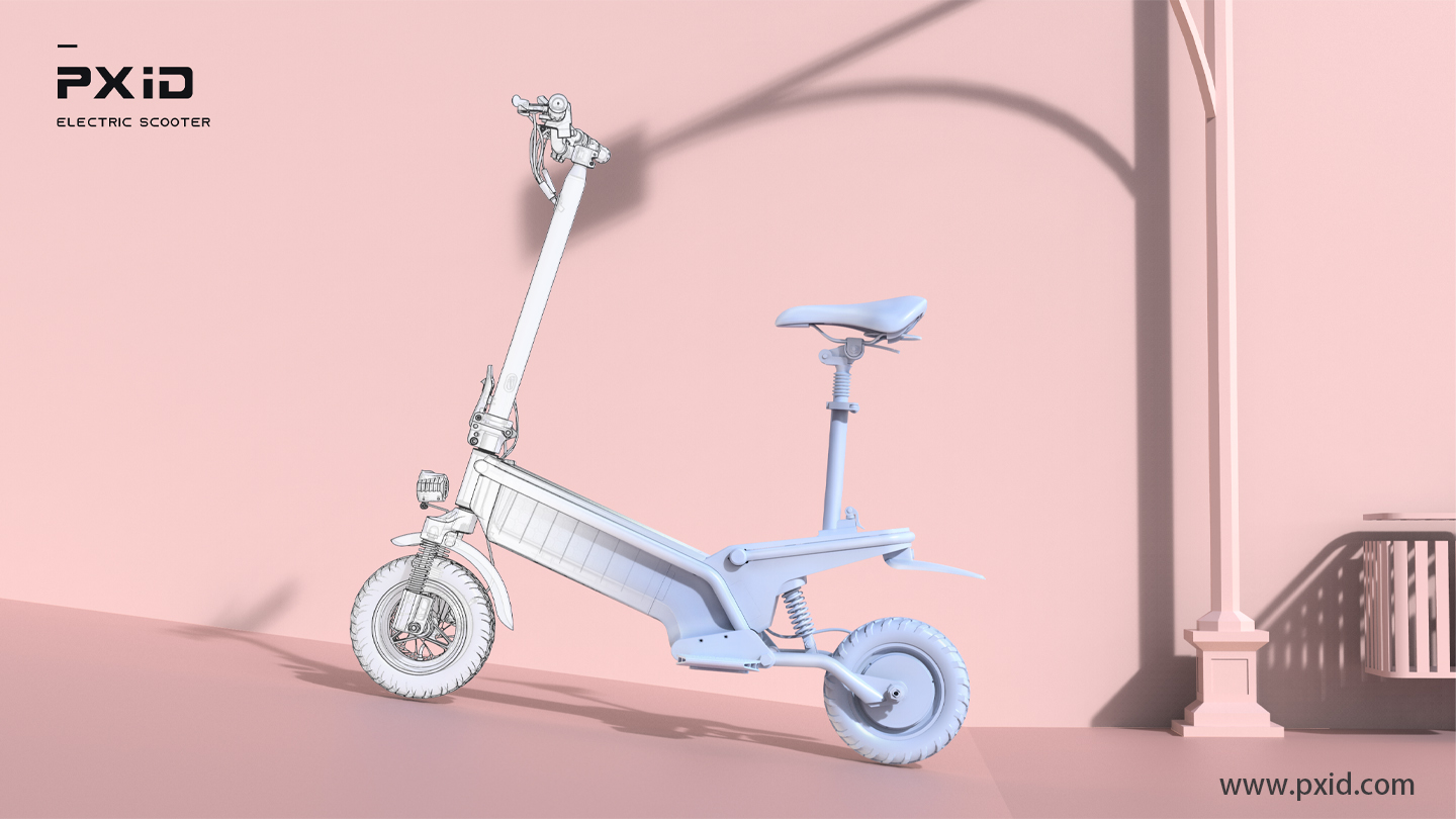 Scooter design，Design of electric scooter，Electric vehicle design，Electric bicycle design，Electric motorcycle design，Design of transportation tools，Pxid product oriented industrial design，