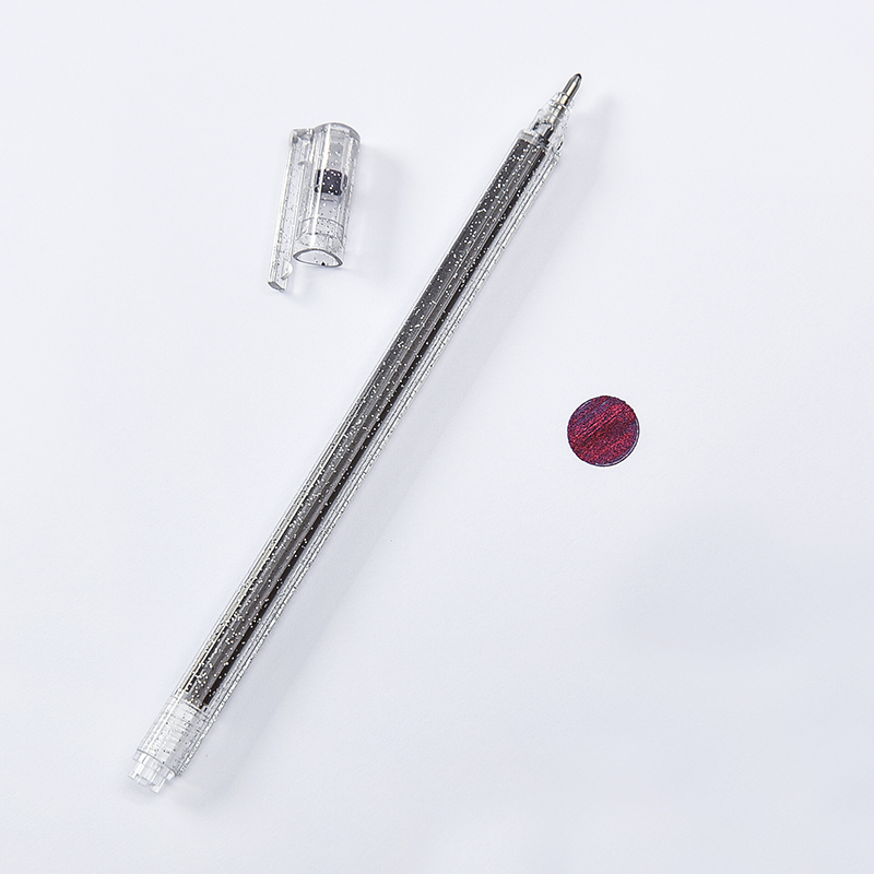 Flash gel color neutral pen magic color two-color shiny，