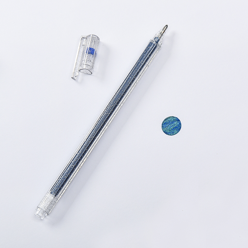 Flash gel color neutral pen magic color two-color shiny，
