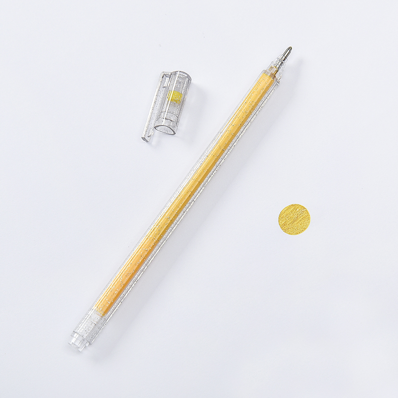 Flash gel color neutral pen magic color two-color shiny，