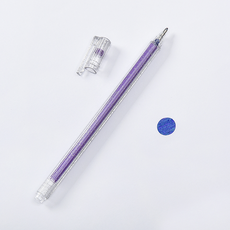 Flash gel color neutral pen magic color two-color shiny，