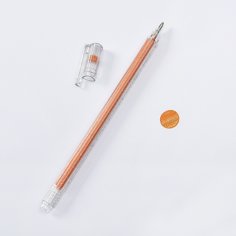 Flash gel color neutral pen magic color two-color shiny，