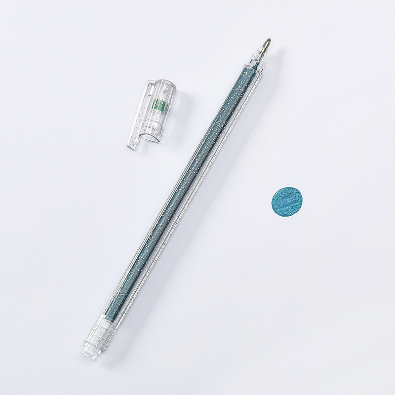 Flash gel color neutral pen magic color two-color shiny，