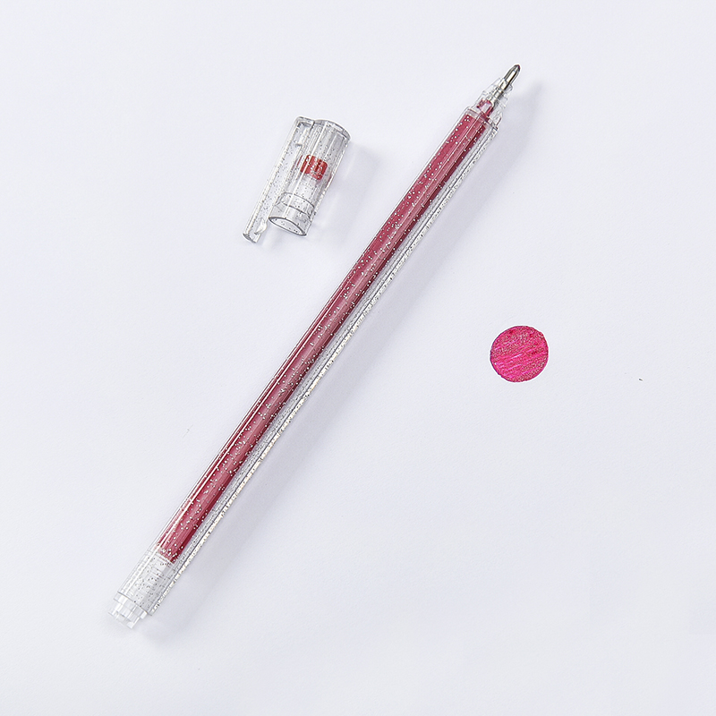 Flash gel color neutral pen magic color two-color shiny，