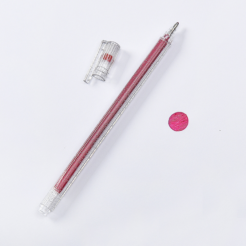 Flash gel color neutral pen magic color two-color shiny，