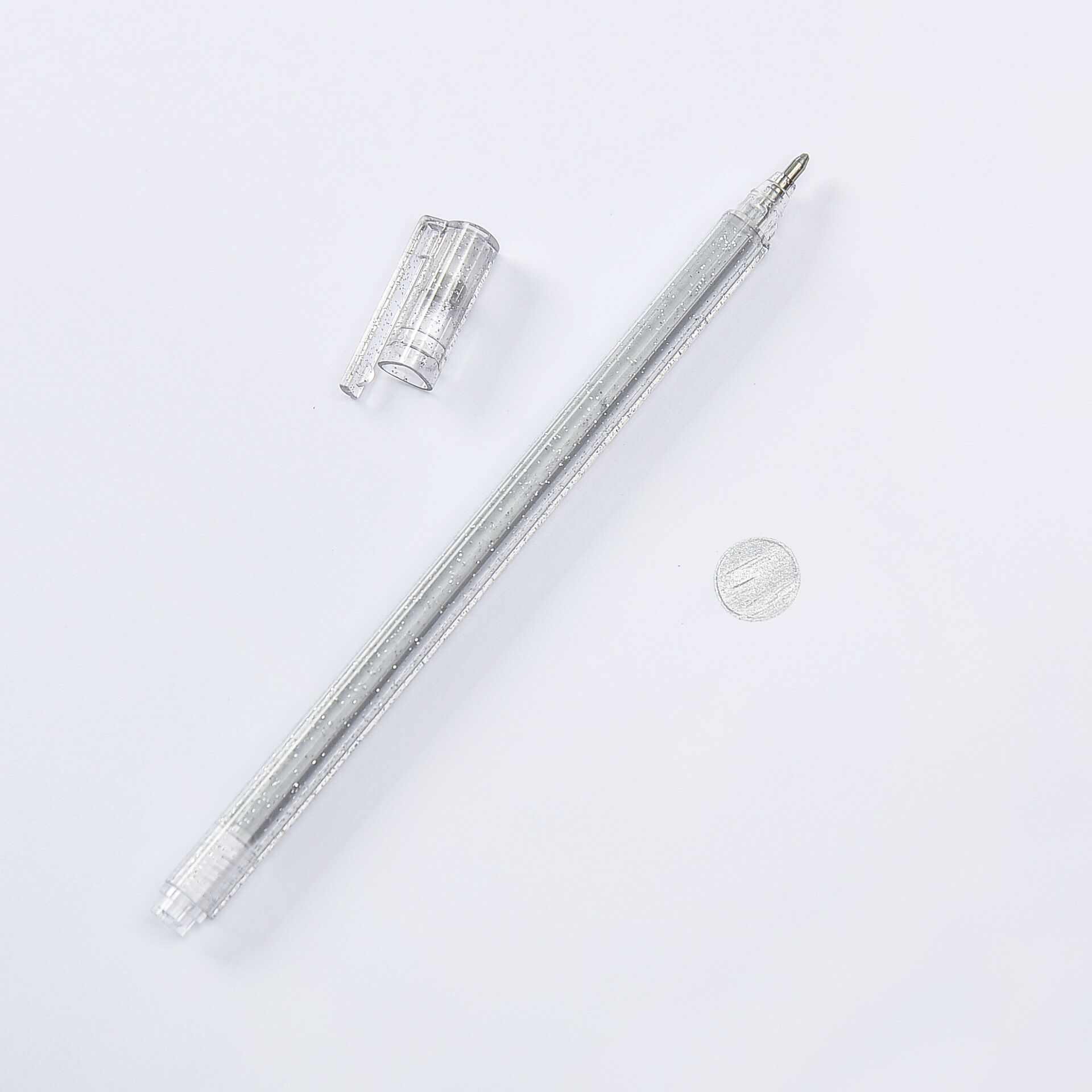 Flash gel color neutral pen magic color two-color shiny，