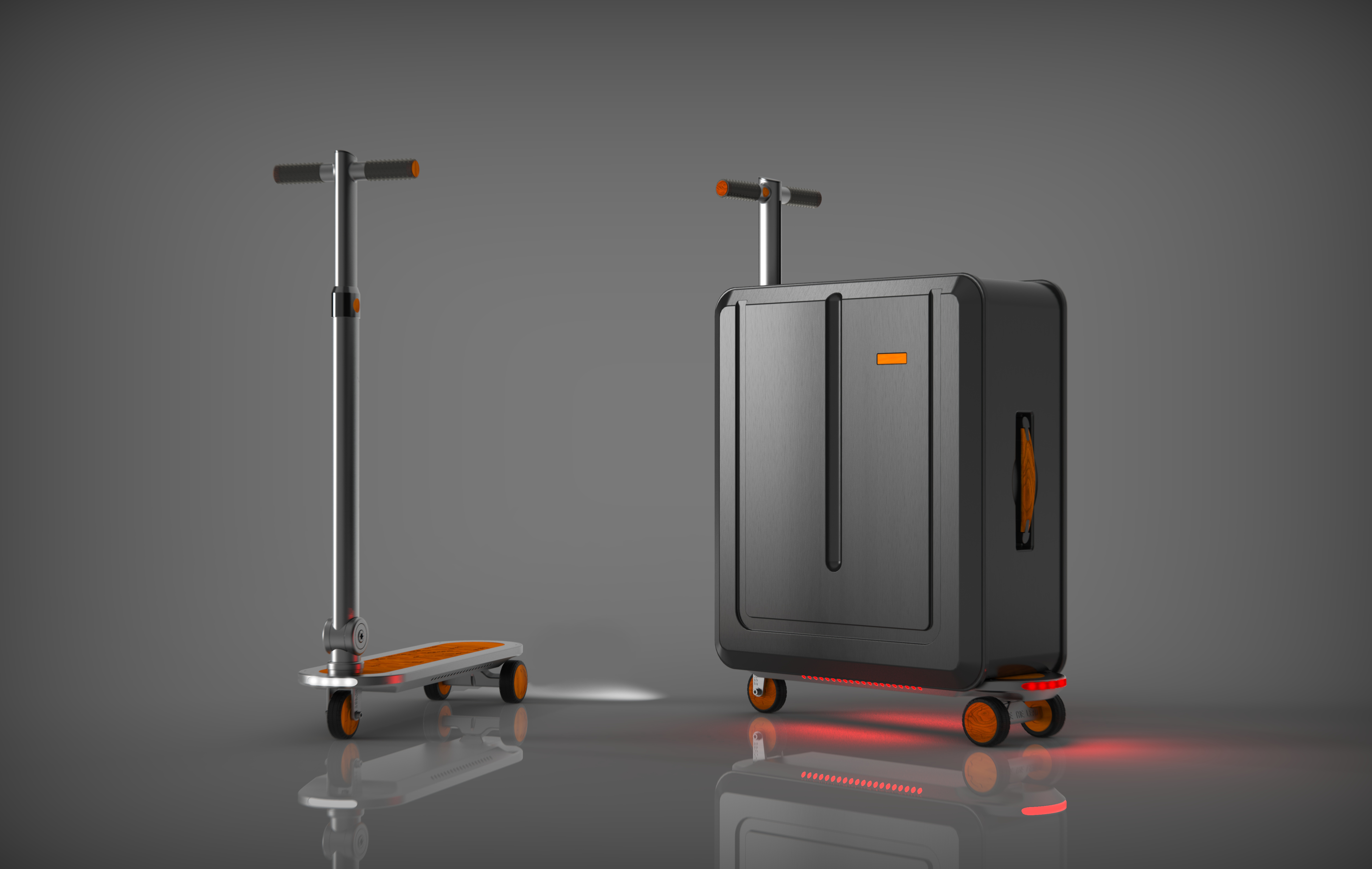 Redesign，Transportation tools，Scooter，suitcase，