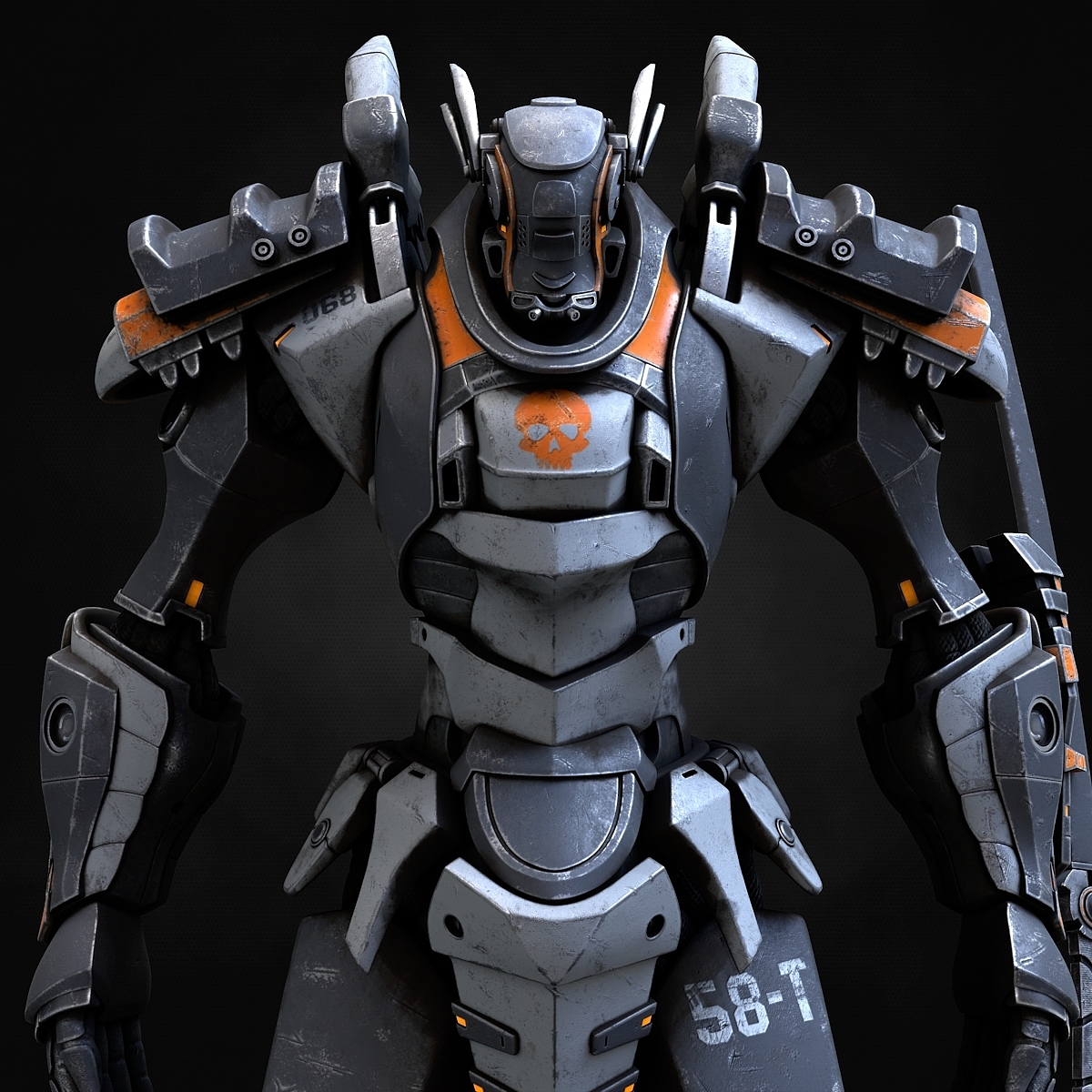 robot，Model，Rendering，design sketch，